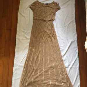 Adrianna Papell Mauve Beaded Gown